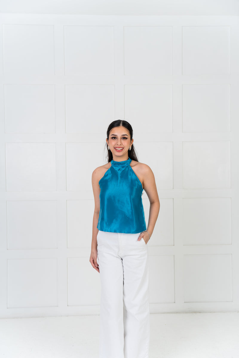 Laura Halter 2way Top - Ocean Blue