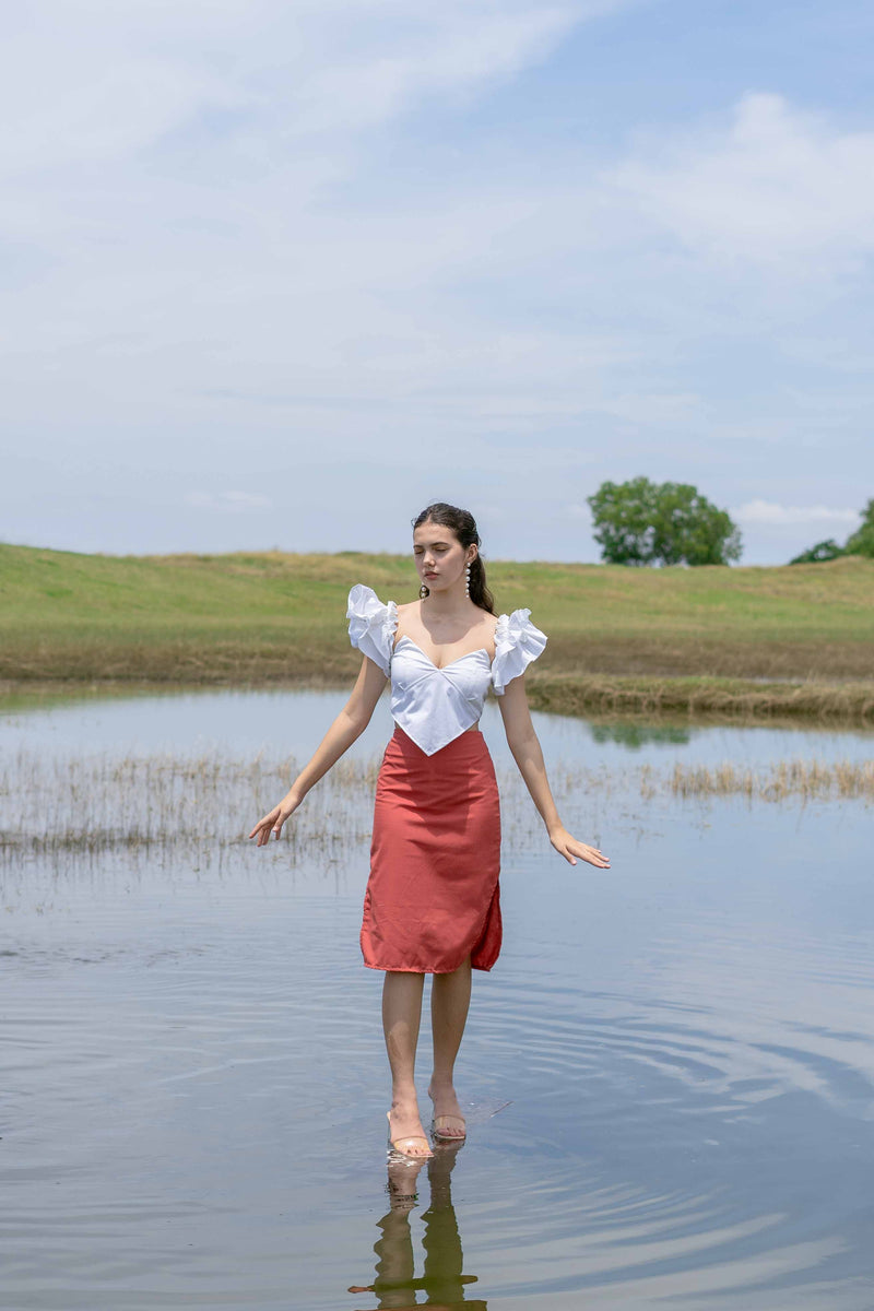 Georgina Skirt - Deep Rust