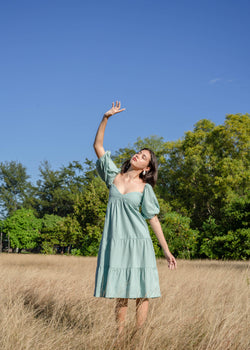 Zoey Dress - Pastel Blue