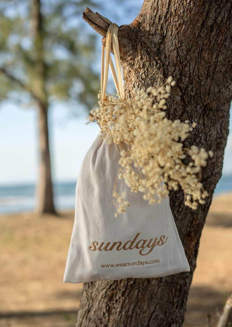 Sundays Drawstring Pouch