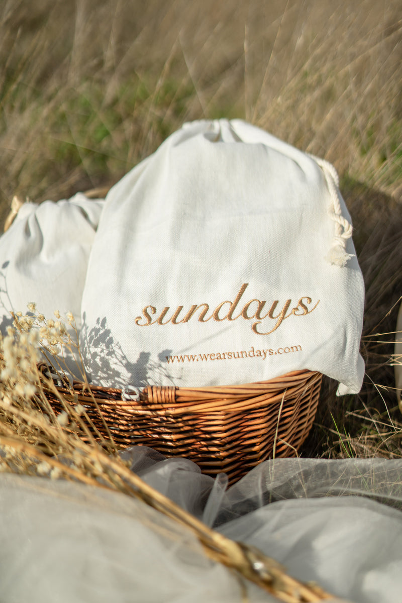 Sundays Drawstring Pouch