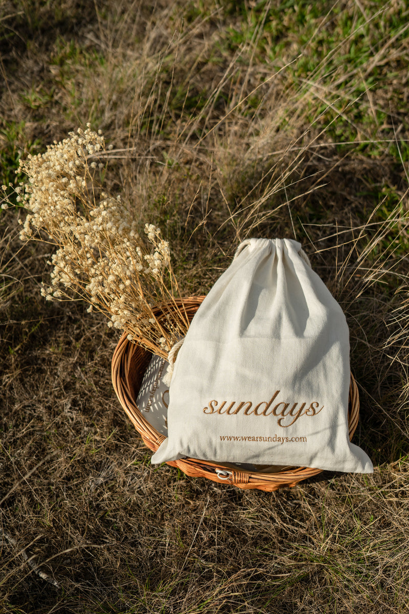 Sundays Drawstring Pouch