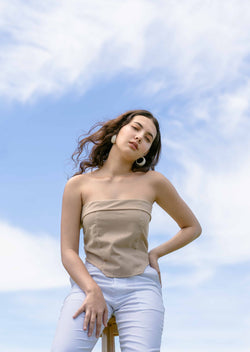 Olivia Tube Top - Beige