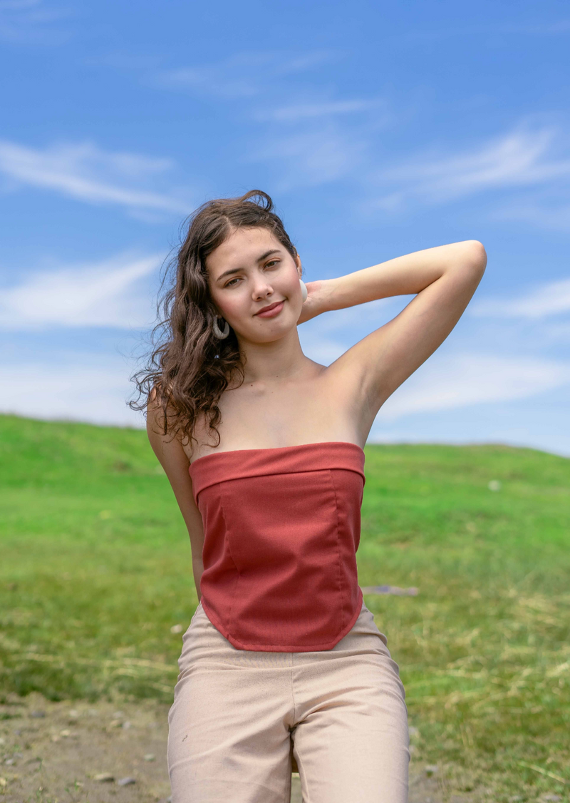Olivia Tube Top - Coral