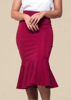 Kendra Skirt - Maroon